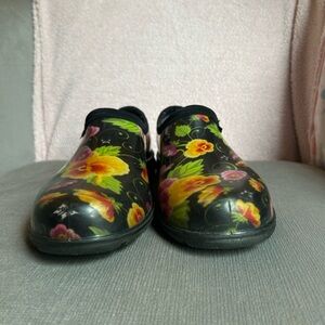 Sloggers Black Floral Women's Winter & Rain Boots